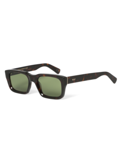 Solid Green Square Frame Sunglasses