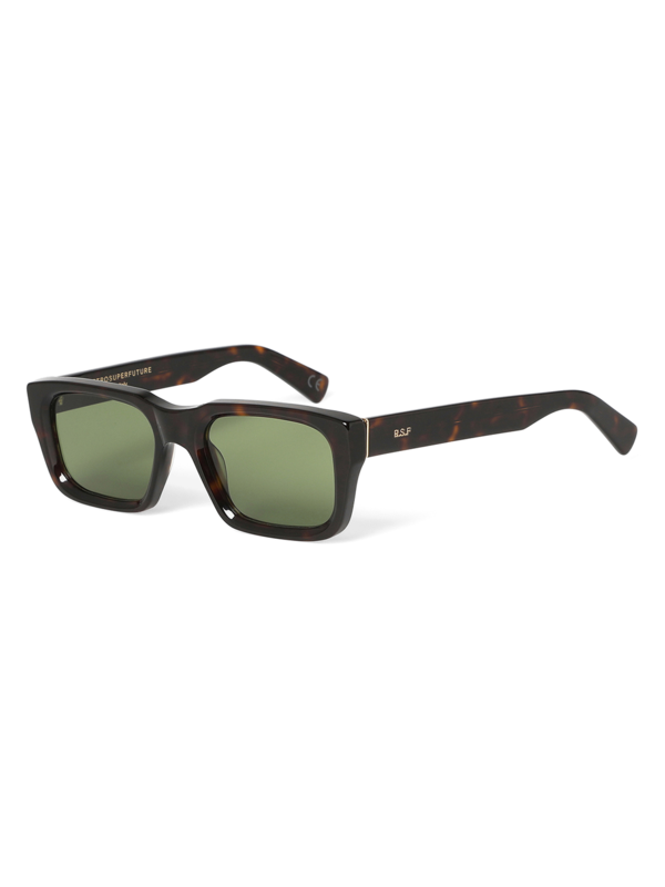 Solid Green Square Frame Sunglasses