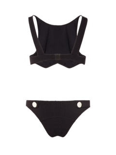 Button Low-Waist Bikini