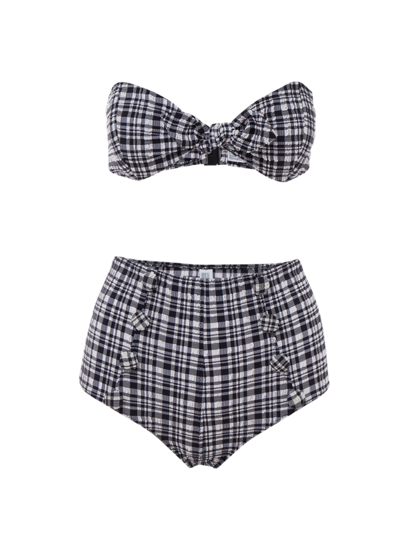 POPPY BUTTON HIGH-WAIST BIKINI