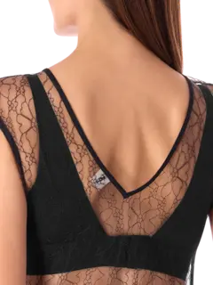 فستان مونتينيغرو متوسط الطول من الدانتيل بدون أكمام