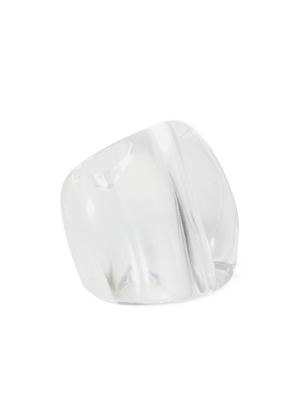 Clear oversized ring