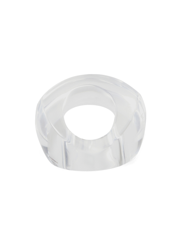 Clear oversized ring