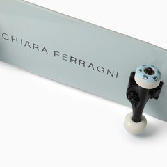 Silver Glittered 'Flirting Eye' Skateboard