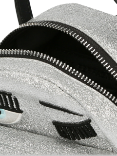 Silver Glittered Backpack