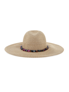 Cassidy Straw Hat with Colorful Beads