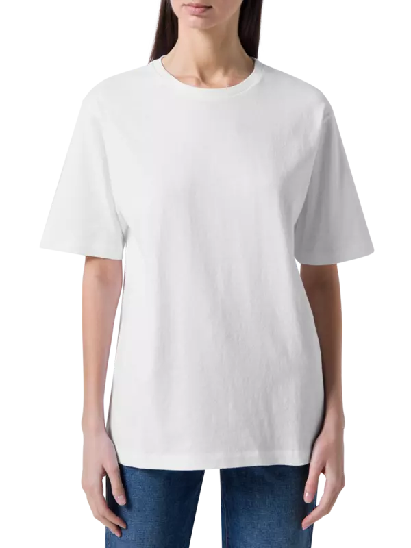 تيشيرت ماي من قماش الجيرسيه القطني بأكمام قصيرة