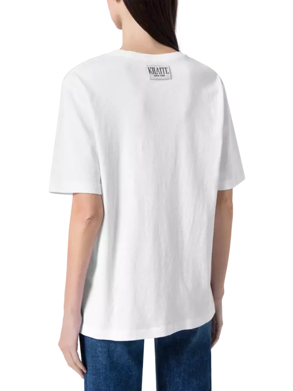 تيشيرت ماي من قماش الجيرسيه القطني بأكمام قصيرة