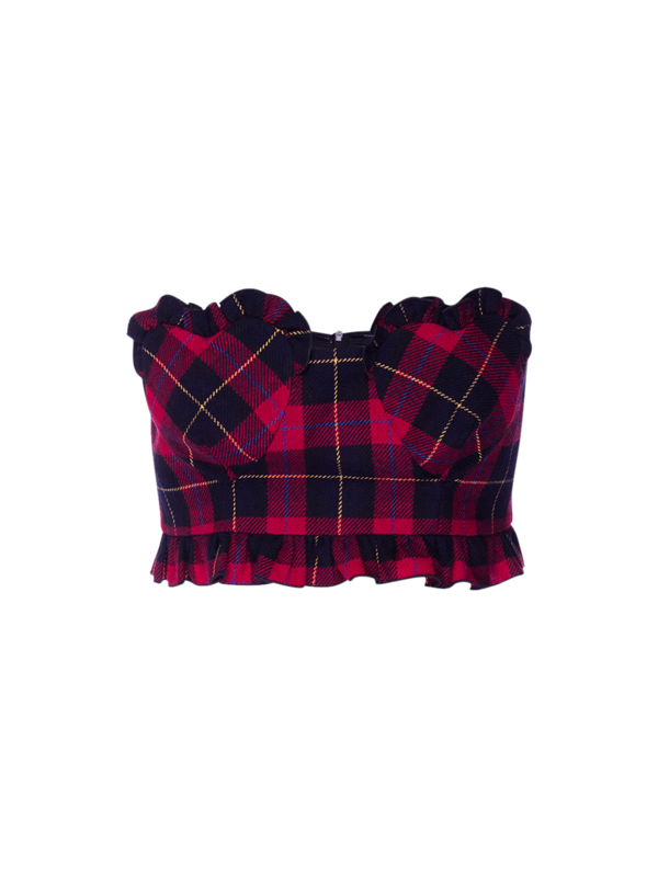 Plaid Bustier