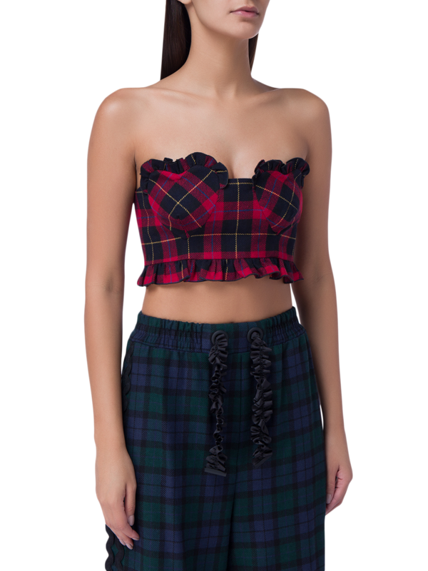 Plaid Bustier