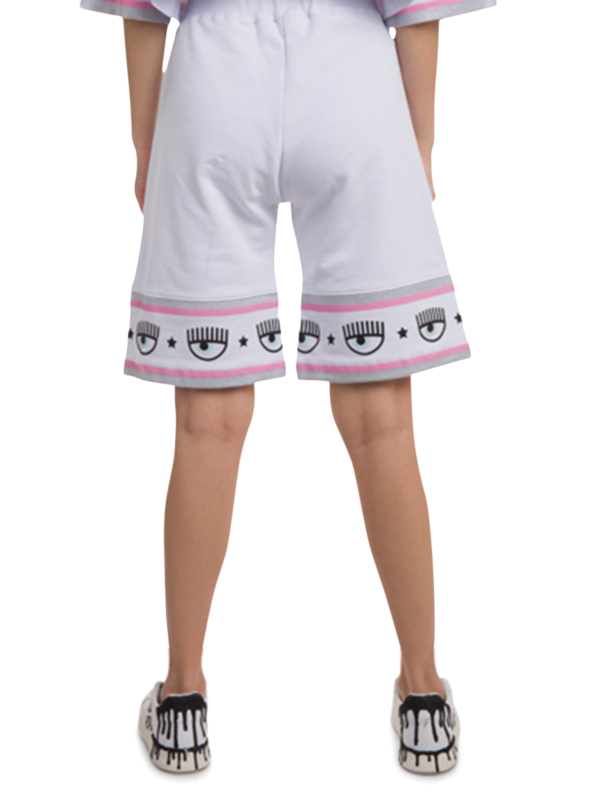 White Maxi Logomania Bermuda Shorts