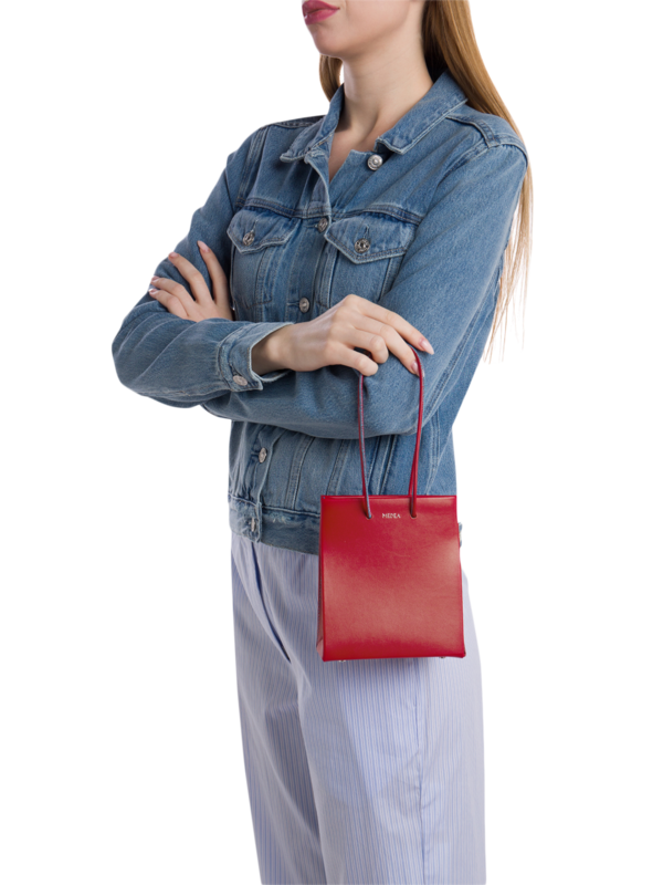 Red Leather Shoulder Bag