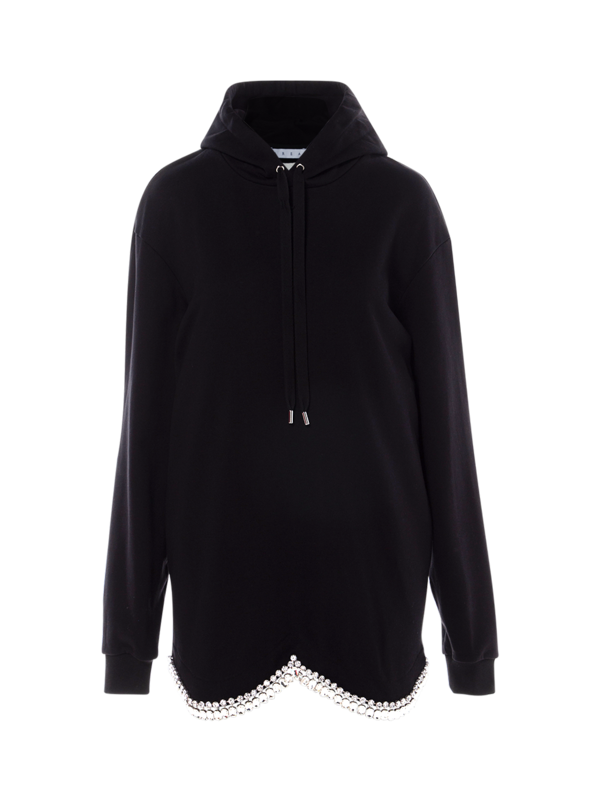 DRAPED CRYSTAL HOODIE DRESS