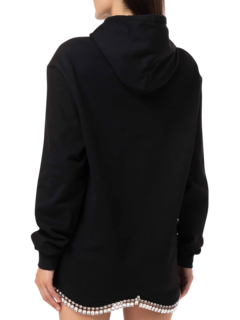 DRAPED CRYSTAL HOODIE DRESS