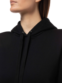 DRAPED CRYSTAL HOODIE DRESS