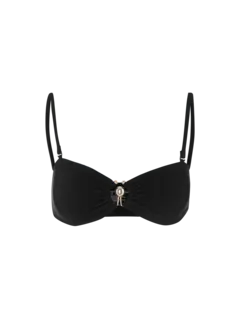 قطعة بيكيني علوية بنمط ضيق وتأثير مزموم