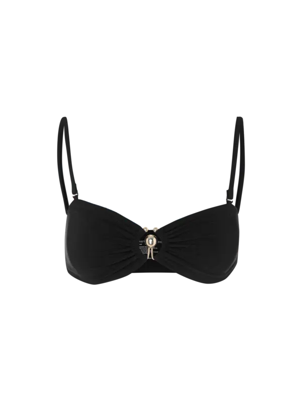 قطعة بيكيني علوية بنمط ضيق وتأثير مزموم