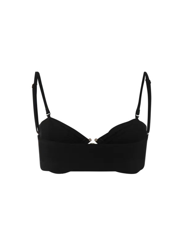 قطعة بيكيني علوية بنمط ضيق وتأثير مزموم