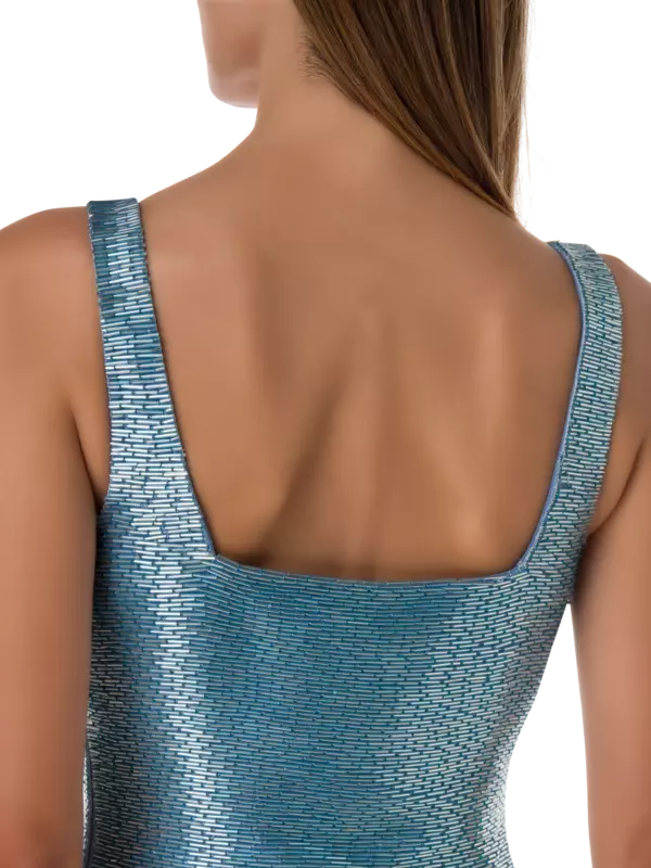 فستان لو سابل قصير مزين بالخرز