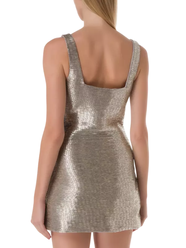 فستان لو سابل قصير مزين بالخرز