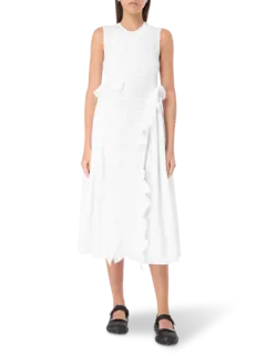 فستان أولي قطني متوسط الطول بدون أكمام