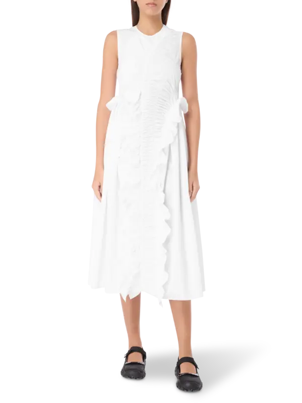 فستان أولي قطني متوسط الطول بدون أكمام