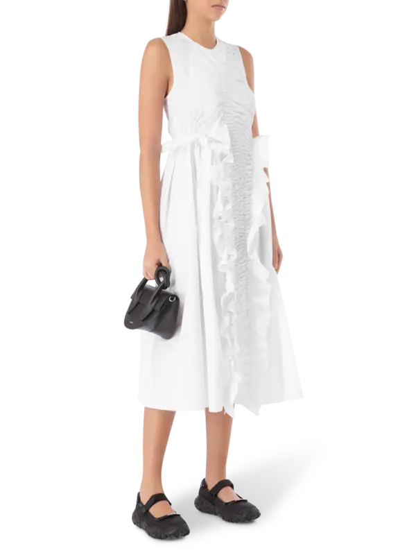 فستان أولي قطني متوسط الطول بدون أكمام