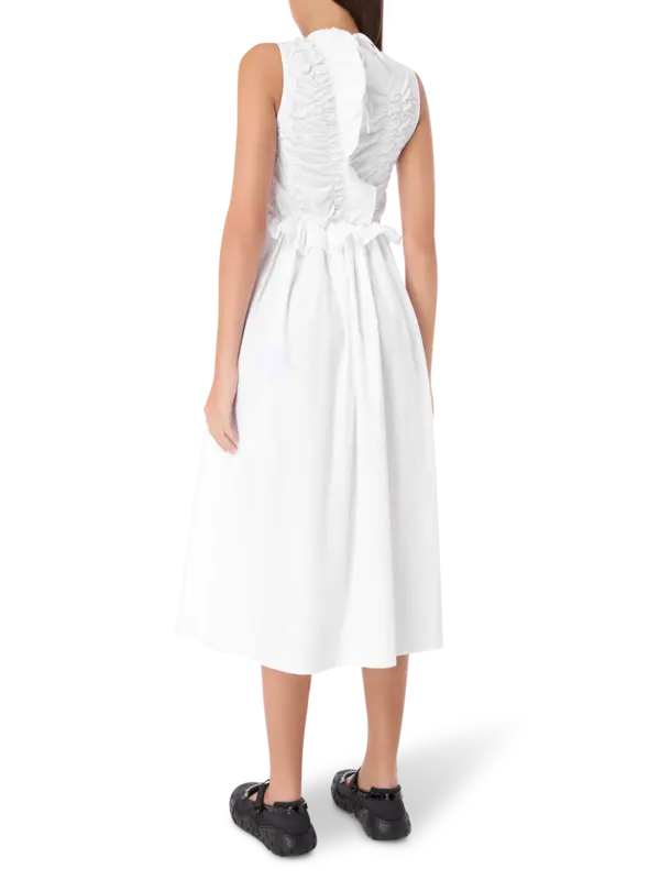 فستان أولي قطني متوسط الطول بدون أكمام