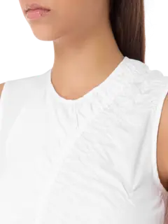 فستان أولي قطني متوسط الطول بدون أكمام