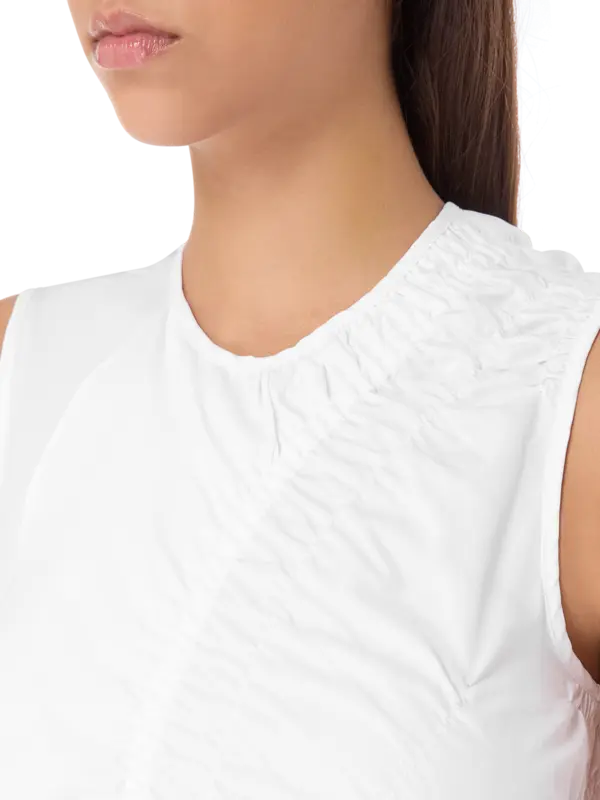 فستان أولي قطني متوسط الطول بدون أكمام