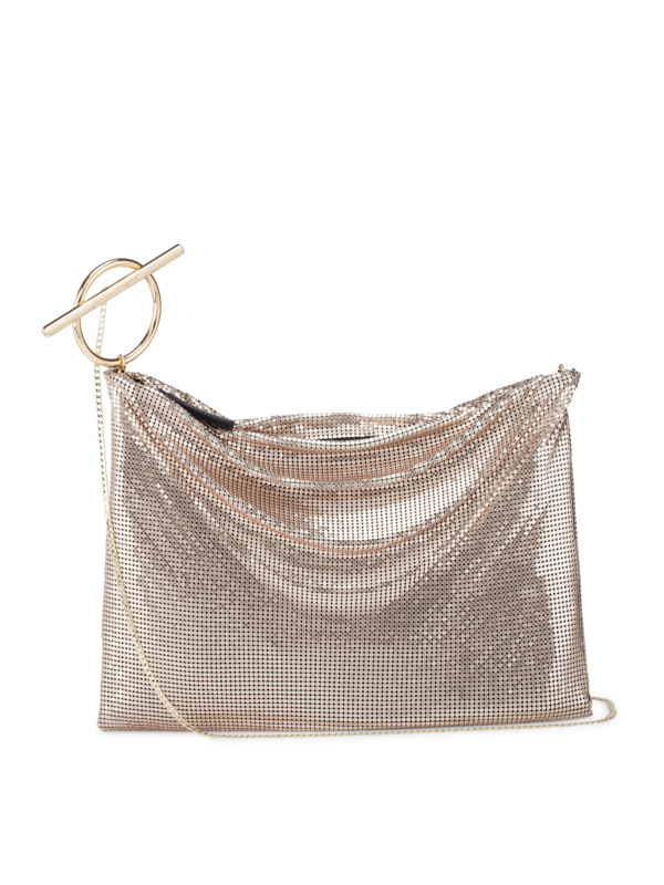 حقيبة هوبو من المعدن الشبكي