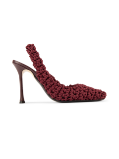 CROCHET HIGH HEEL SLING BACKS