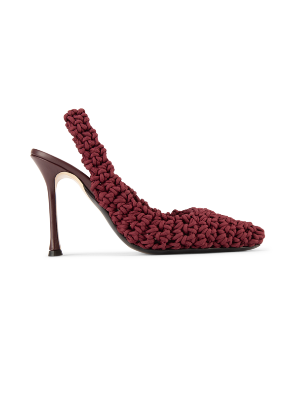 CROCHET HIGH HEEL SLING BACKS