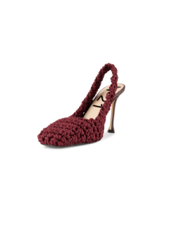 CROCHET HIGH HEEL SLING BACKS