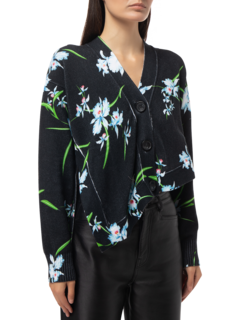 ASYMMETRIC PRINTED CARDIGAN