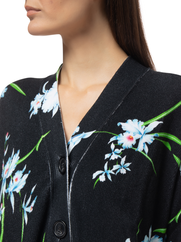 ASYMMETRIC PRINTED CARDIGAN