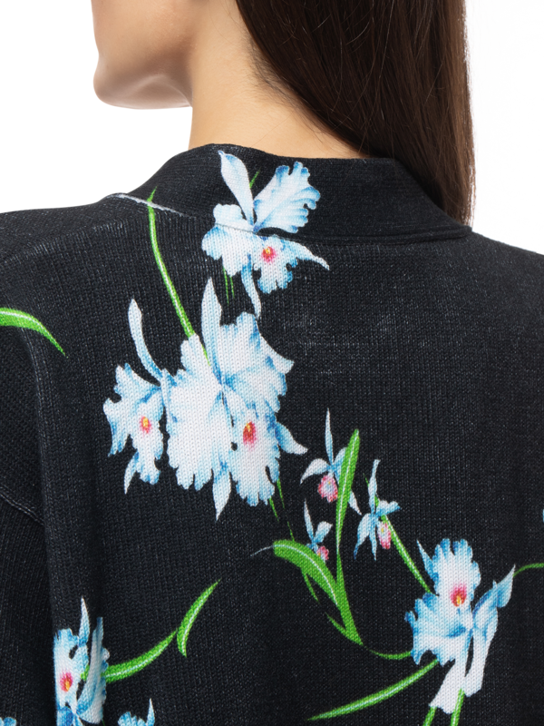 ASYMMETRIC PRINTED CARDIGAN