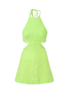 TIE HALTER MINI DRESS