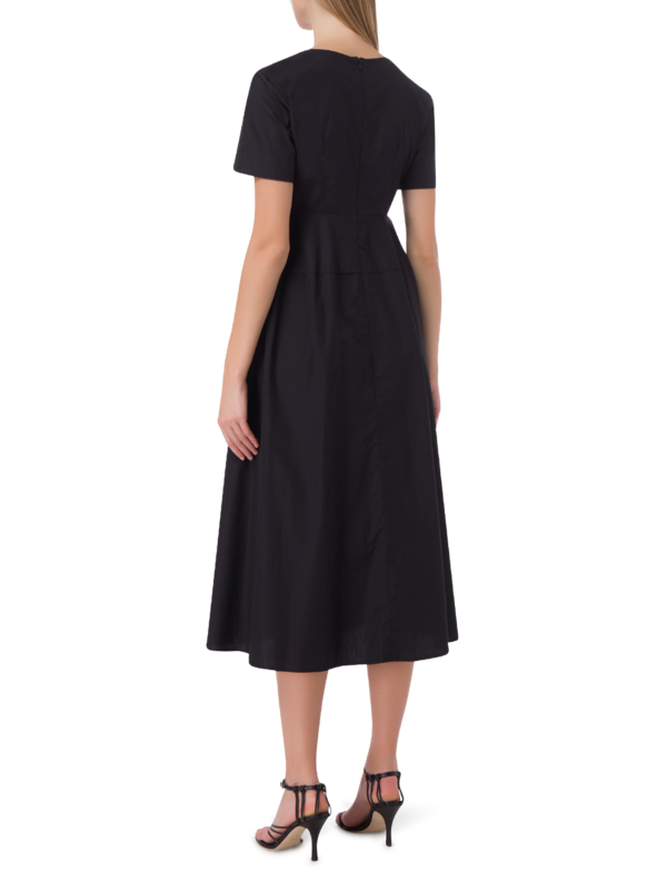 TIE MIDI BABY DOLL DRESS