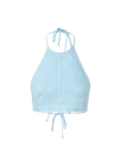 TIE HALTER CROP TOP