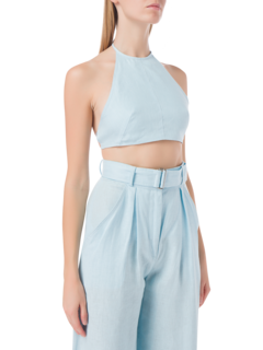 TIE HALTER CROP TOP