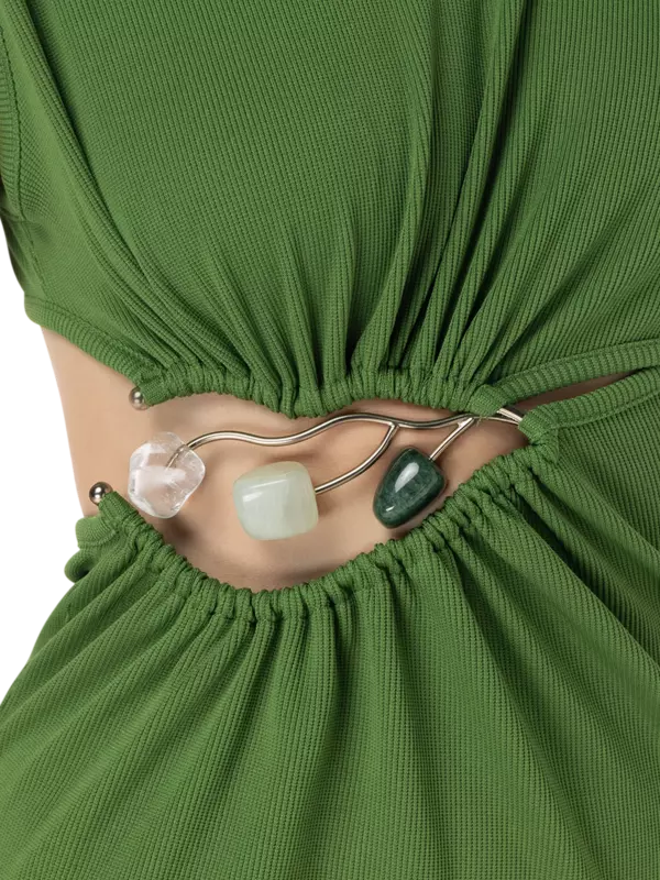 بلوزة فوليا طويلة بإبزيم