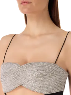 فستان إتيرنيتي طويل بصدرية مزخرفة