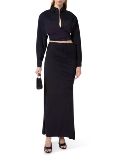 بلوزة سيفيلا من الجينز بتصميم ملتف