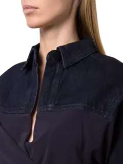 بلوزة سيفيلا من الجينز بتصميم ملتف