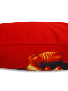 Comfortable Cushion with Gold-Tipped Gun Print