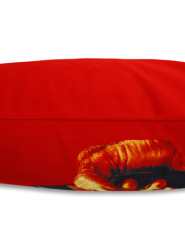 Comfortable Cushion with Gold-Tipped Gun Print
