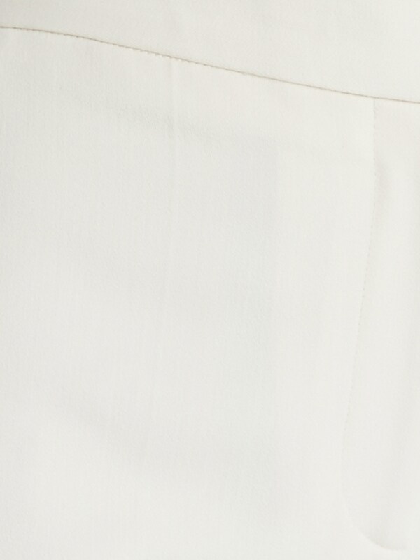 Cream High-waisted Flared Trousers