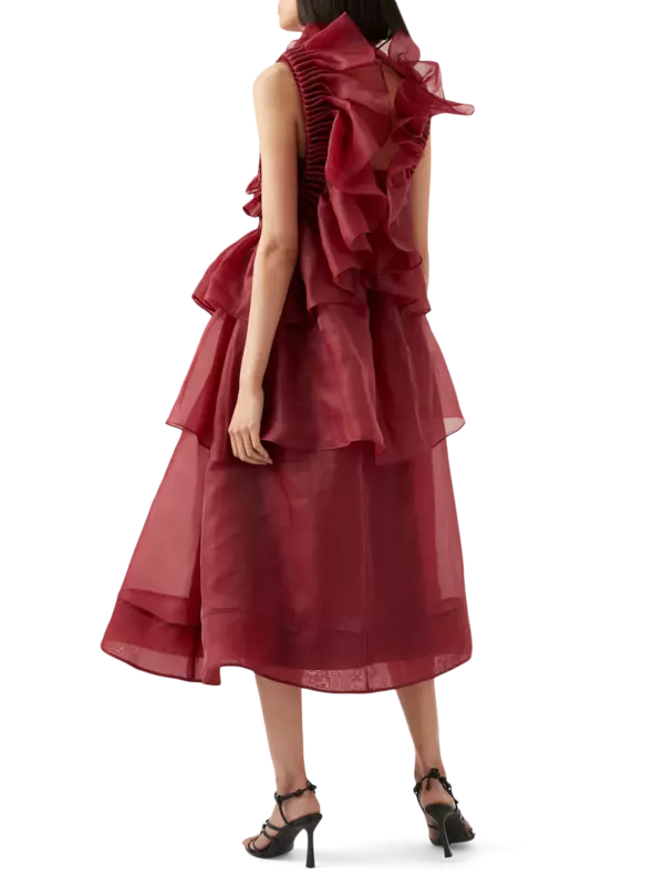 Aje Asra Pleated Frill Midi Dress | THAT Aje Asra Pleated Frill Midi Dress | THAT
