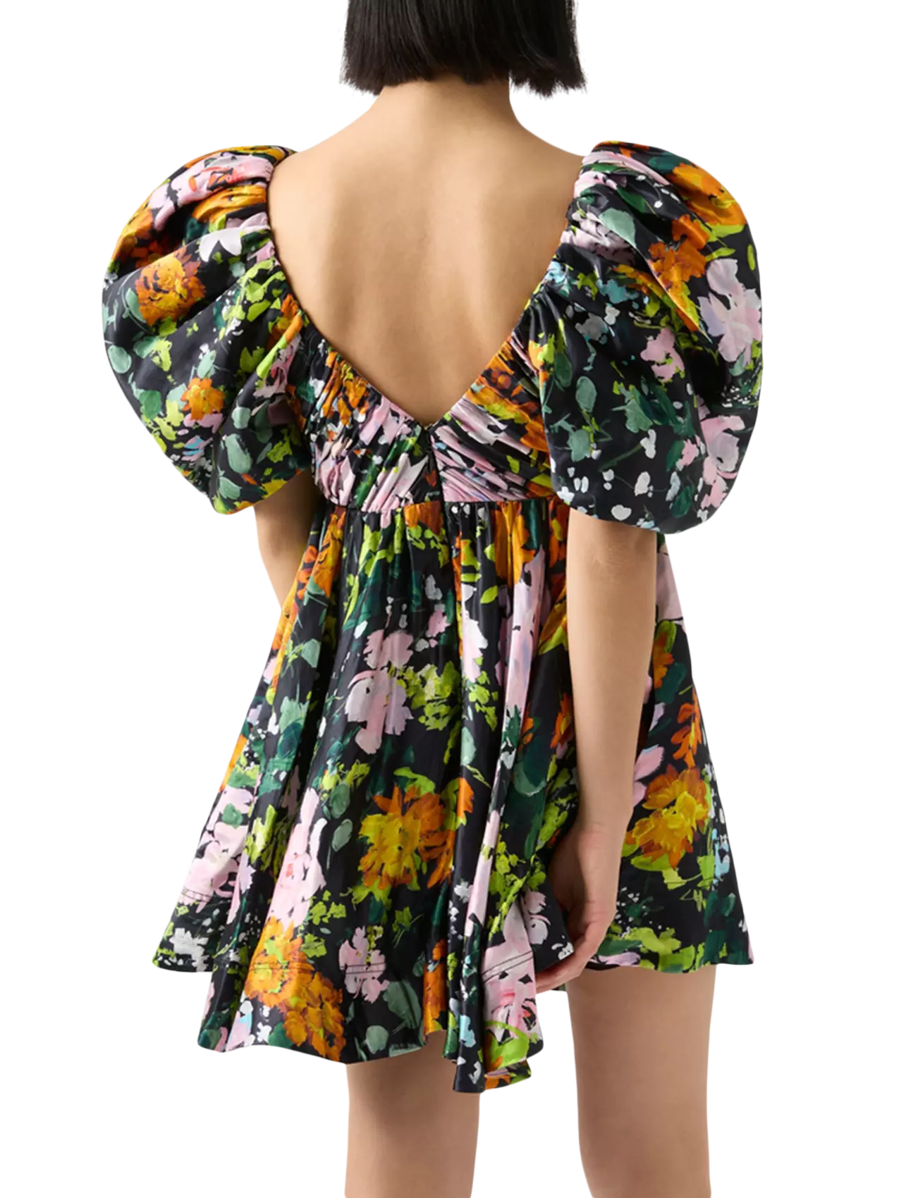 aje gabrielle plunge mini dress Gabrielle Plunge Mini Dress-BLACK / 4